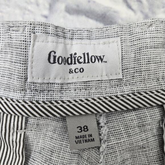 NWT Goodfellow Men's Linen Blend Shorts Gray Flat Front Every Wear Preppy sz 38 - Picture 7 of 9